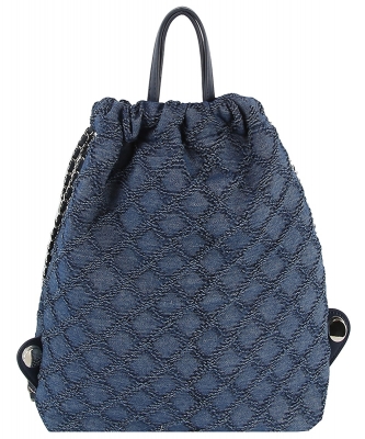 Fashion Check Denim Backpack CSD016 DENIM